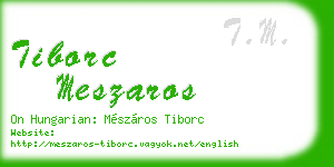 tiborc meszaros business card