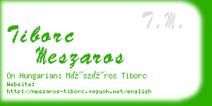 tiborc meszaros business card
